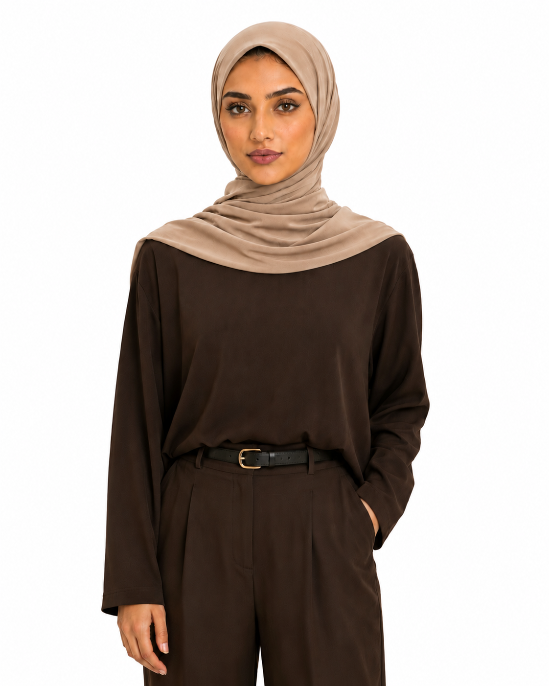 Liquid Jersey Scarf - Soft Taupe